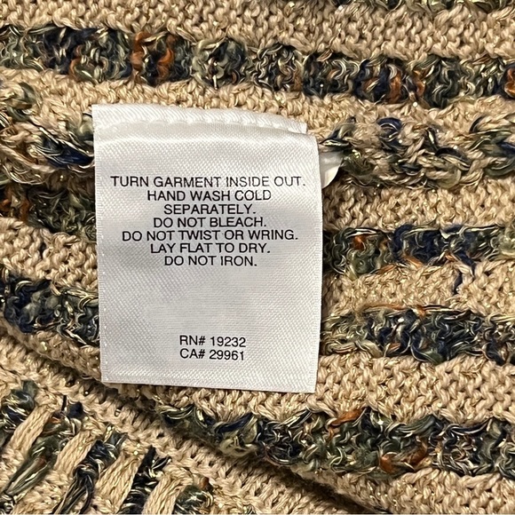 Alfred Dunner Dressy Open Cardigan Gold Metallic Sweater Long Sleeve Size XL - Picture 5 of 10